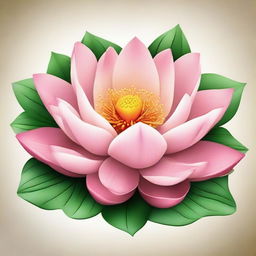 A beautiful and detailed representation of a blooming Lotus flower