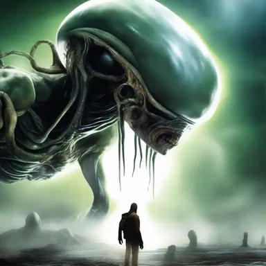 In the science fiction novel, the alien creature had a corrosive spit that would splatter on its victims.