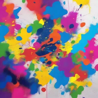 The abstract painter used vibrant colors to create a beautiful splatter effect on the canvas.