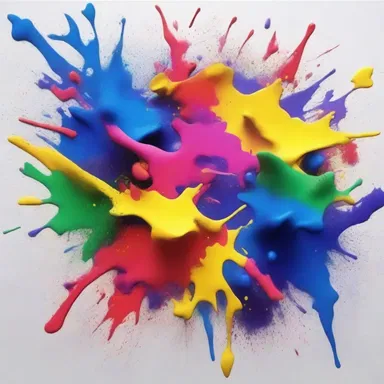 The abstract painter used vibrant colors to create a beautiful splatter effect on the canvas.