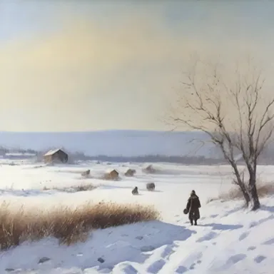 The author vividly described the frigidness of the winter landscape, painting a picture of the characters' isolation and hardship.