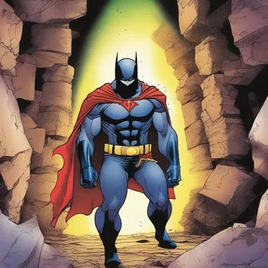 In the latest issue of the superhero comics, the villain escapes through a secret mineshaft.