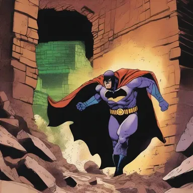 In the latest issue of the superhero comics, the villain escapes through a secret mineshaft.