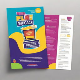 Design a vibrant and inviting brochure for KLE College's university fest. The brochure should highlight the college’s name and fest's energy, drawing intrigue from potential attendees.