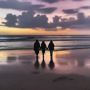 In the postmeridian glow, the couple walked hand in hand along the deserted beach, lost in their love.