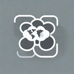 A line icon representing both public relations and international relations blending together seamlessly