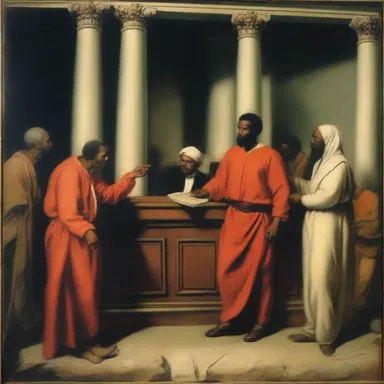 The painting depicted a punitive scene where justice was being served.