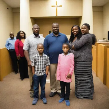 The family attends church every weekend to celebrate and worship together.
