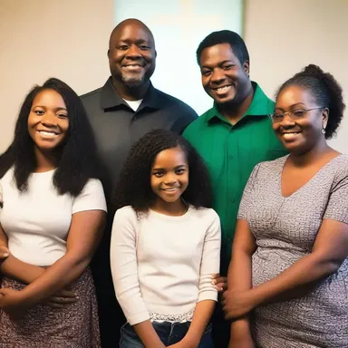 The family attends church every weekend to celebrate and worship together.