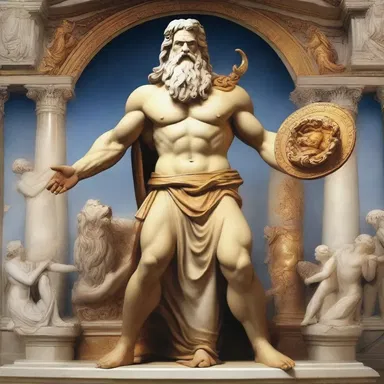 According to conventional mythology, Zeus was the king of the gods and ruled from Mount Olympus.