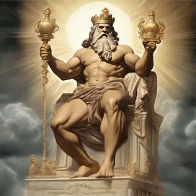 According to conventional mythology, Zeus was the king of the gods and ruled from Mount Olympus.
