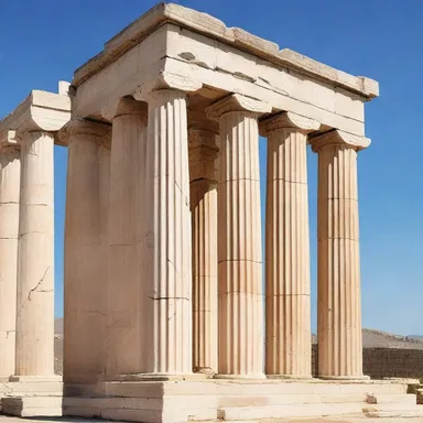The conventional style of architecture in ancient Greece is characterized by the use of columns and symmetry.