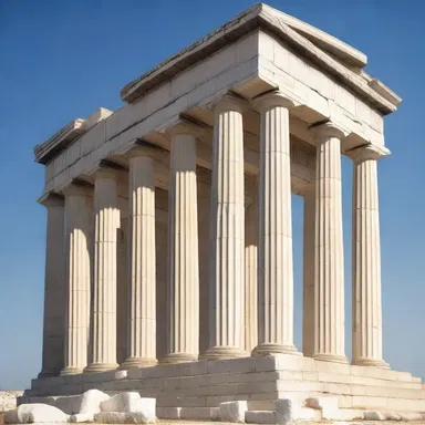 The conventional style of architecture in ancient Greece is characterized by the use of columns and symmetry.