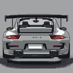 A 32x32 pixel art digital representation of a Porsche 911 GT3