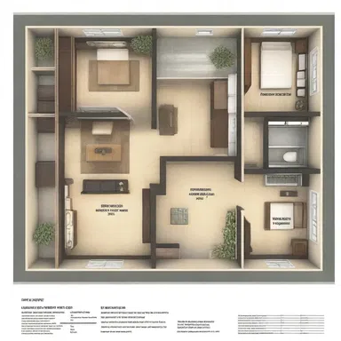 The house had a conventional layout with a living room, kitchen, bedrooms, and bathrooms.