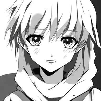 In the conventional style of anime, the main character displays exaggerated emotions and large, expressive eyes.