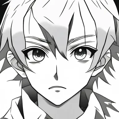 In the conventional style of anime, the main character displays exaggerated emotions and large, expressive eyes.