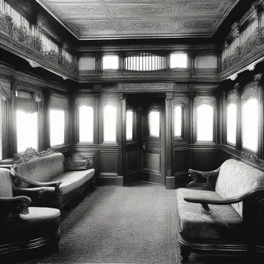 The interior design of the luxurious steamboat featured elegant Victorian-style furnishings and ornate woodwork.