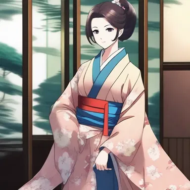 The protagonist in the anime series wore a tussore silk kimono, giving her an air of sophistication and grace.