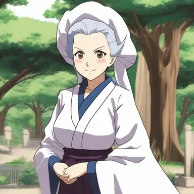 In the anime series, the matron played a crucial role as the wise and respected leader of the village.