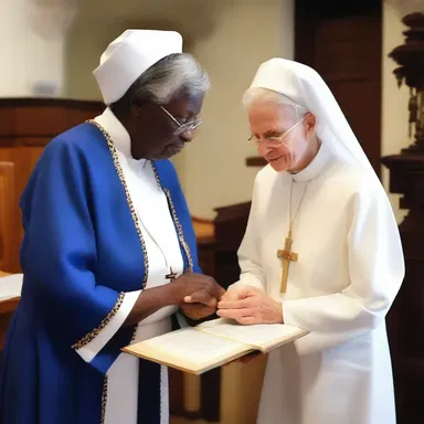 The matron of the church devoted herself to providing spiritual guidance and emotional support to the congregation.