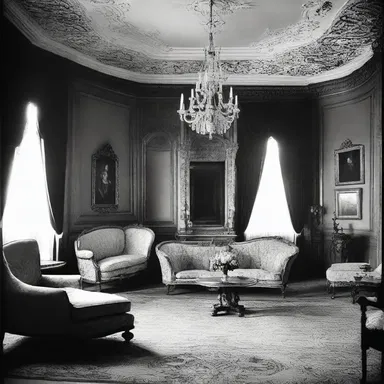 The matron of the mansion ensured that the decor and furnishings were elegant and tasteful.
