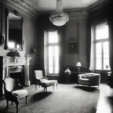 The matron of the mansion ensured that the decor and furnishings were elegant and tasteful.