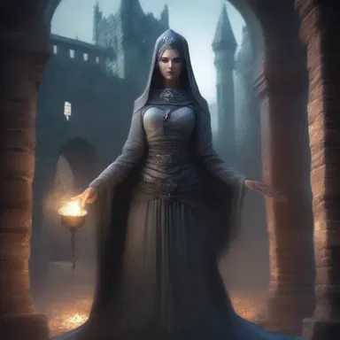 In the mystical realm of Eldoria, the matron of the prison tower possessed unimaginable magical powers.