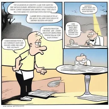 In the comic strip, the character delivered a monologue at a lightning-fast speed of 200 words per minute.