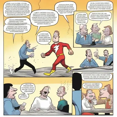 In the comic strip, the character delivered a monologue at a lightning-fast speed of 200 words per minute.