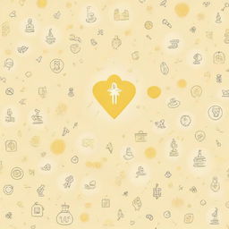 A soothing, soft yellow background radiating warmth, with subtle medical symbols and designs relevant to nursing subtly incorporated throughout.