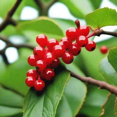 In some Native American religious ceremonies, the red-berries of the shrub are considered sacred and are used as offerings to the spirits.