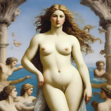 In Greek mythology, Aphrodite was often depicted as a voluptuous goddess of love and beauty.