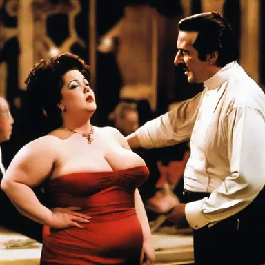 The movie was filled with gruesome scenes and a voluptuous villain that kept the audience on the edge of their seats.