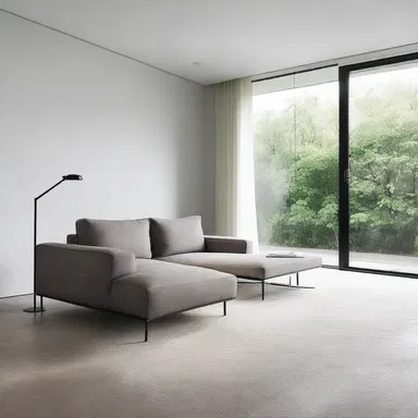The minimalist furniture is associable with modern architecture and interior design.