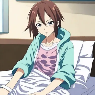 In the popular anime series, the main character's sickness becomes a crucial plot point as they struggle to find a cure and regain their strength.