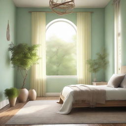 A serene scenario encapsulating a deep sense of gratitude, with symbolic representations of blessings, peace of mind, and spiritual connection to divinity. Use soothing colors and soft light to convey serenity and contentment.