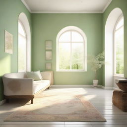 A serene scenario encapsulating a deep sense of gratitude, with symbolic representations of blessings, peace of mind, and spiritual connection to divinity. Use soothing colors and soft light to convey serenity and contentment.