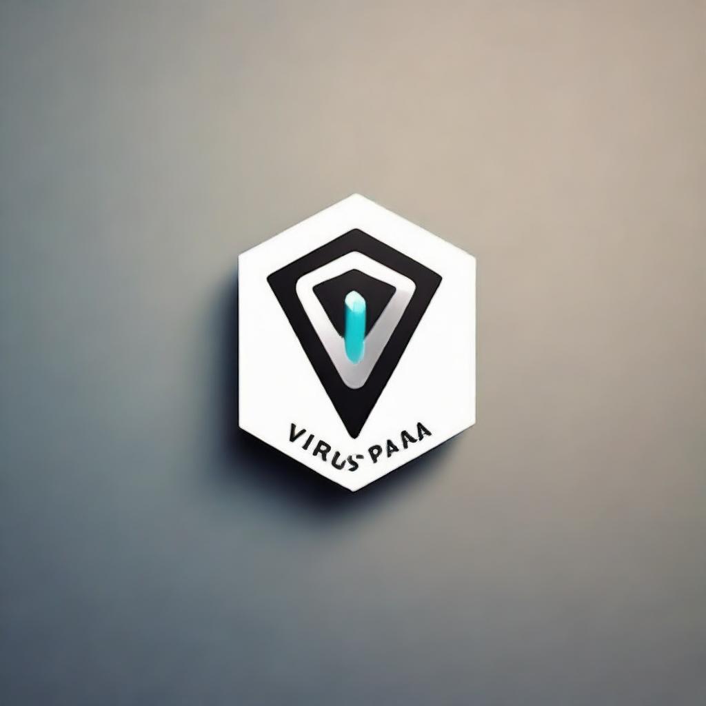 Generate a unique and visually striking logo with the name 'VirusPanel'. The design should evoke a sense of security and technology in its aesthetic.