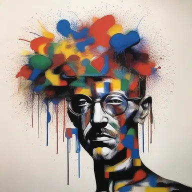 The artist's unique and thought-provoking creations were inspired cerebrally by his deep introspection.
