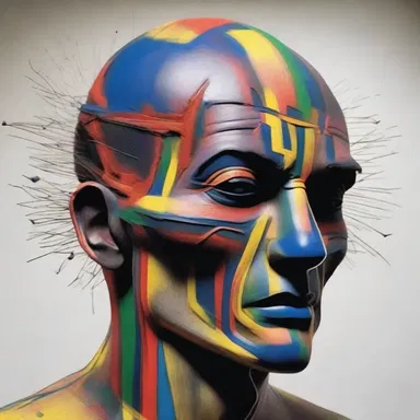 The artist's unique and thought-provoking creations were inspired cerebrally by his deep introspection.