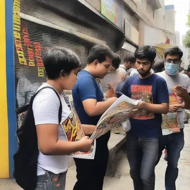 Comic book lovers eagerly awaited the unveiling of the limited edition issue, queuing up outside the store for hours to get their hands on a copy.