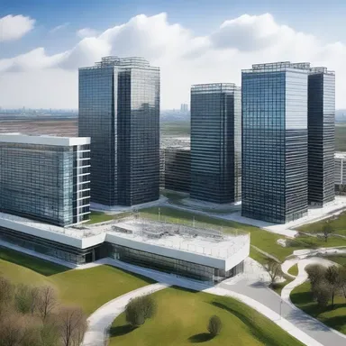Remote-access data processing can be compared to the multifunctional design of modern buildings, where different areas serve different purposes but are connected by transmission facilities.