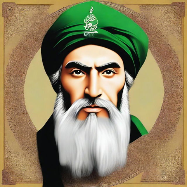 Generate an image depicting Imam Ali, a respected figure in Islamic culture, in a respectful and historiographically accurate manner.