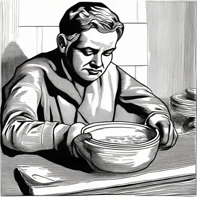 In the novel, the protagonist reluctantly ate a bowl of tripe soup as a symbol of his poverty.