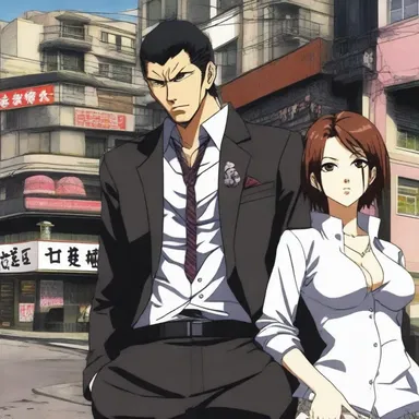 In the anime series, the main character stumbles upon a hidden secret world with a whorehouse ruled by yakuza gangsters.