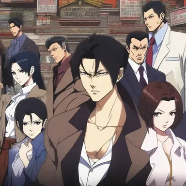 In the anime series, the main character stumbles upon a hidden secret world with a whorehouse ruled by yakuza gangsters.