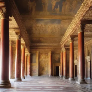 The grand entrance hall of the palace was adorned with murals depicting regicide scenes from ancient kingdoms.