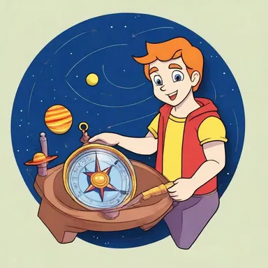 In the animated series, the character used a magical compass to calculate the hour angle of the planets.