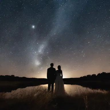 Underneath the starry sky, the couple gazed at the hour angle of Orion, finding beauty in its alignment.